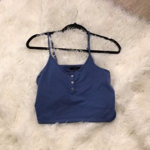 Blue crop top not kitty